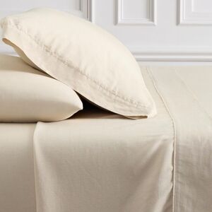 West Elm Signature Tencel Linen Sheet Set, Queen, Sand, Retail $249.00 USD